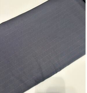 Superfine Wool Fabric Navy Red Pinstripe 3.5 Yds 60” Huddersfield England